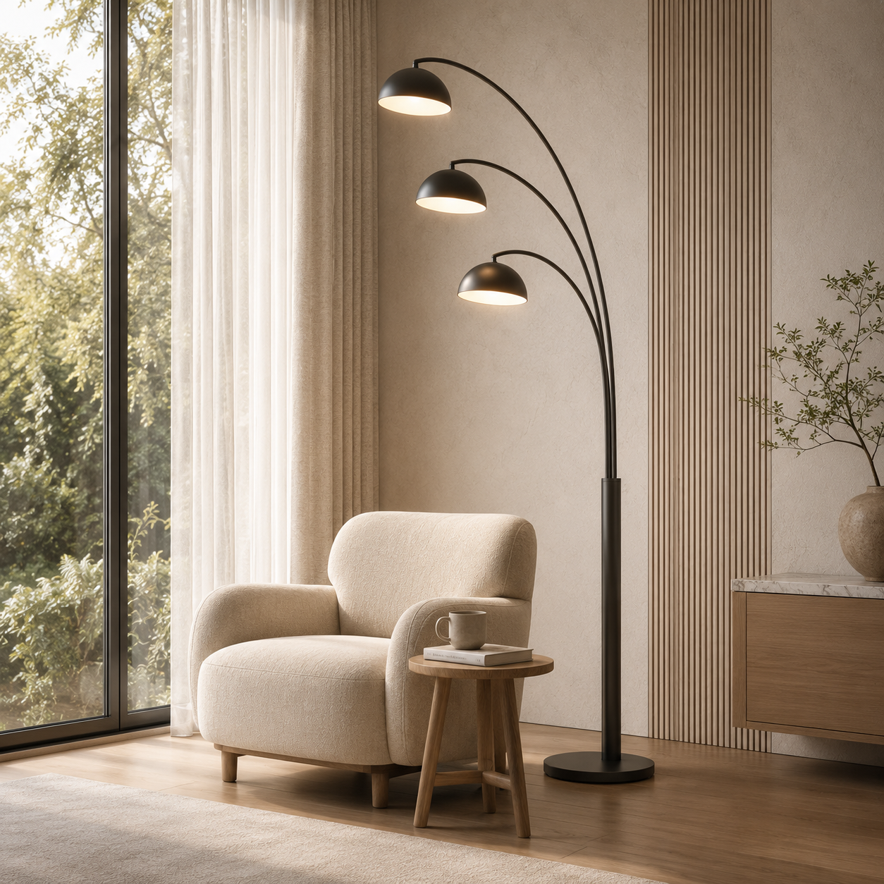 Blissmetica™ Triple Arc Floor Lamp