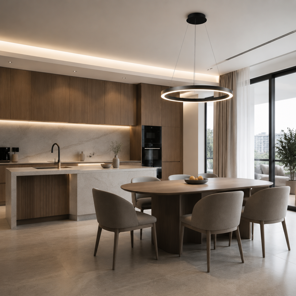 Blissmetica™ Modern Ring Pendant Light